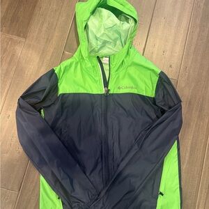 Columbia Vibrant Green Windbreaker